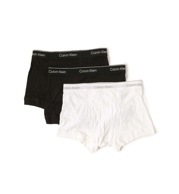 BEAMS「【別注】Calvin Klein Underwear / Cotton Classic Boxer Brief 3Pack」|インナー|BLACK/BLACK/WHITE