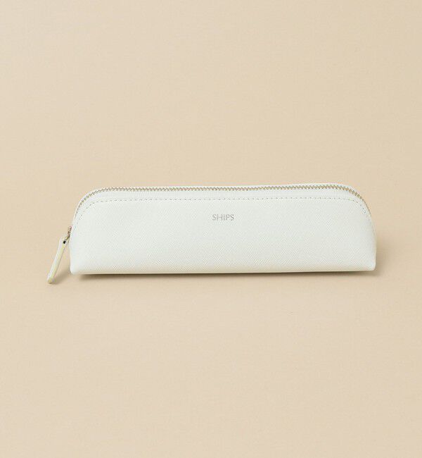 SHIPS「SHIPS:【SAFFIANO LEATHER】イタリアンレザー ペンケース」|その他|ホワイト