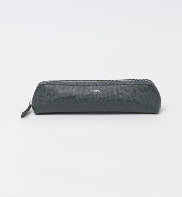 SHIPS「SHIPS:【SAFFIANO LEATHER】イタリアンレザー ペンケース」|その他|ダークグレー