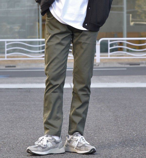 SHIPS any「SHIPS any: スリム テーパード ストレッチ チノ パンツ◇」|チノ|オリーブ