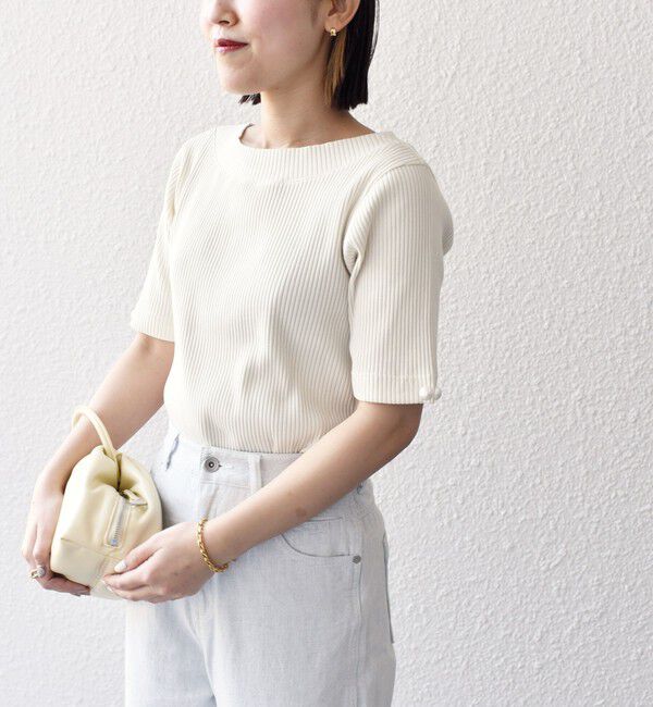 SHIPS for women「*オーガニックコットン バック クロス リブ トップス◇」|Tシャツ・カットソー|