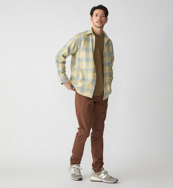 SHIPS「SHIPS: Shuttle notes レギュラーカラー オンブレチェック 長袖 ネルシャツ」|シャツ・ブラウス|