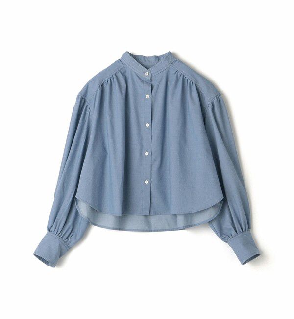 SHIPS for women「* 〈手洗い可能〉クロップド ギャザー シャツ ◇」|シャツ・ブラウス|