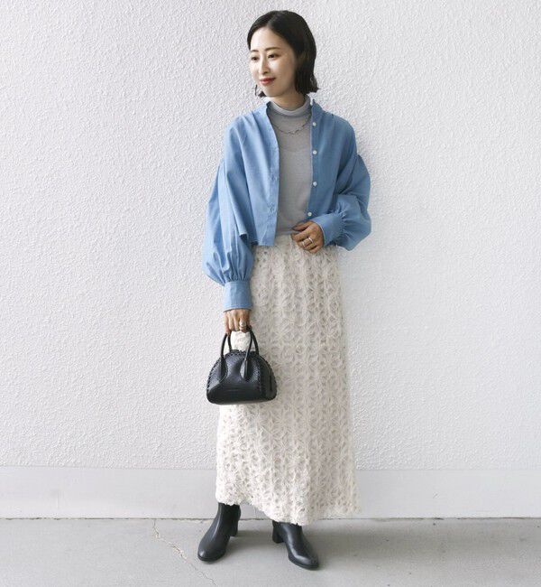 SHIPS for women「* 〈手洗い可能〉クロップド ギャザー シャツ ◇」|シャツ・ブラウス|