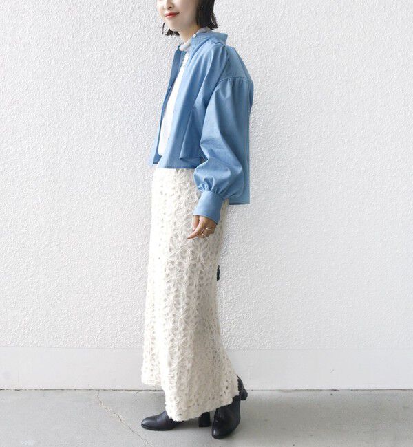 SHIPS for women「* 〈手洗い可能〉クロップド ギャザー シャツ ◇」|シャツ・ブラウス|