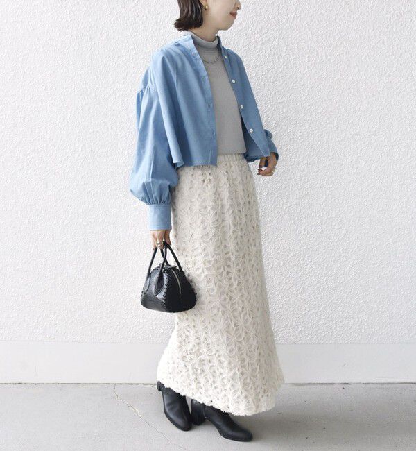 SHIPS for women「* 〈手洗い可能〉クロップド ギャザー シャツ ◇」|シャツ・ブラウス|