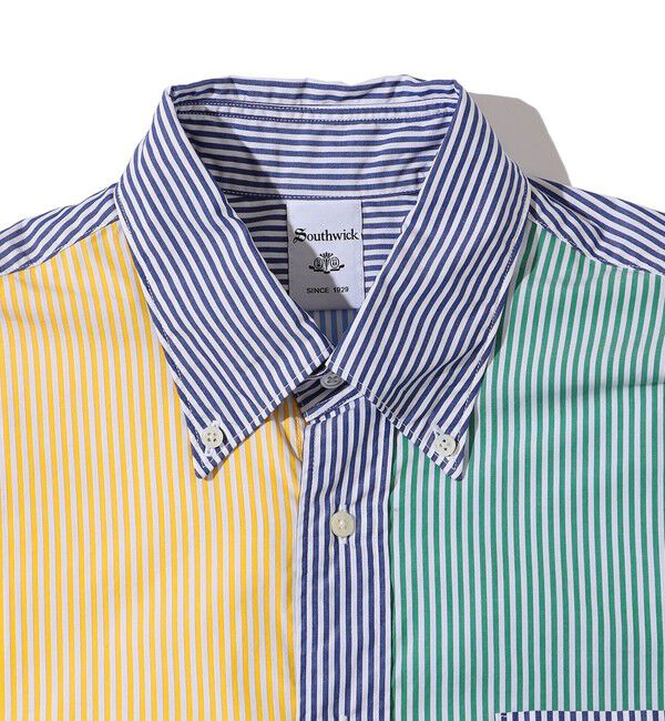 SHIPS「Southwick: Gate Label ボタンダウン ブロード ストライプ シャツ」|シャツ・ブラウス|
