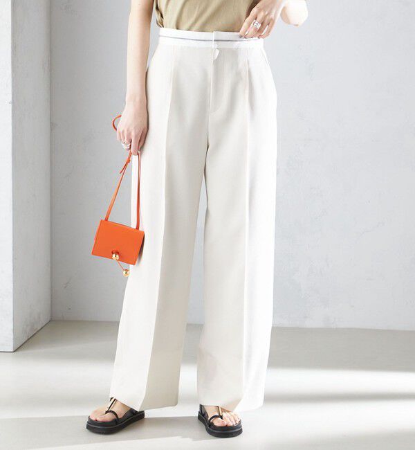 SHIPS for women「〈手洗い可能〉マーベルト デザイン ワイド パンツ」|その他|