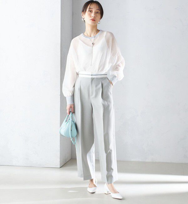 SHIPS for women「〈手洗い可能〉マーベルト デザイン ワイド パンツ」|その他|