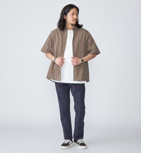 SHIPS「SHIPS:〈吸水速乾〉Micro Dot Air(R) レギュラーカラー ショートスリーブ シャツ」|シャツ・ブラウス|