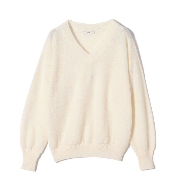 SHIPS for women「〈手洗い可能〉モヘヤ パイル Vネック プルオーバー」|ニット・セーター|