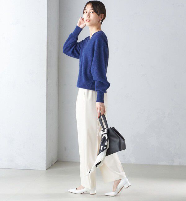 SHIPS for women「〈手洗い可能〉モヘヤ パイル Vネック プルオーバー」|ニット・セーター|