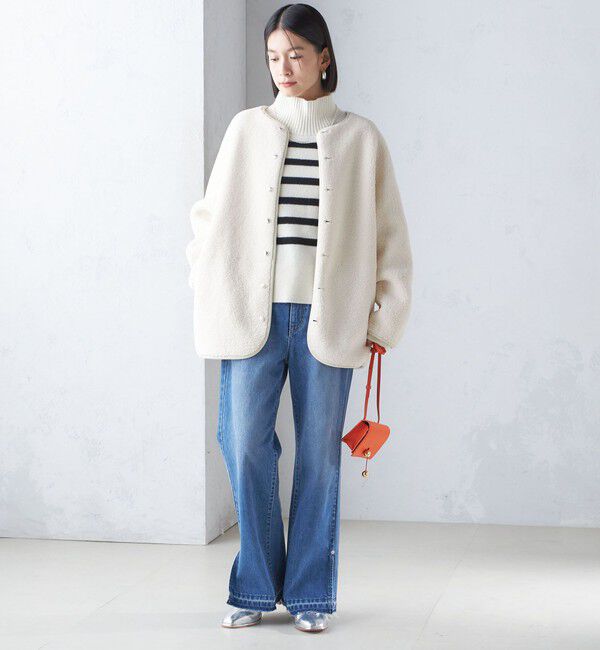 SHIPS for women「〈手洗い可能〉リバーシブル ボア &times; フリース ブルゾン」|ブルゾン・スタジャン|