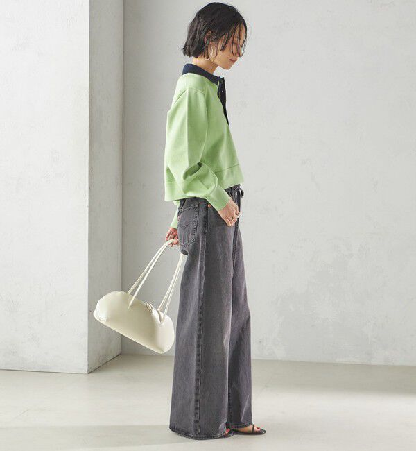 SHIPS for women「〈手洗い可能〉配色 ポロカラー プルオーバー」|ニット・セーター|