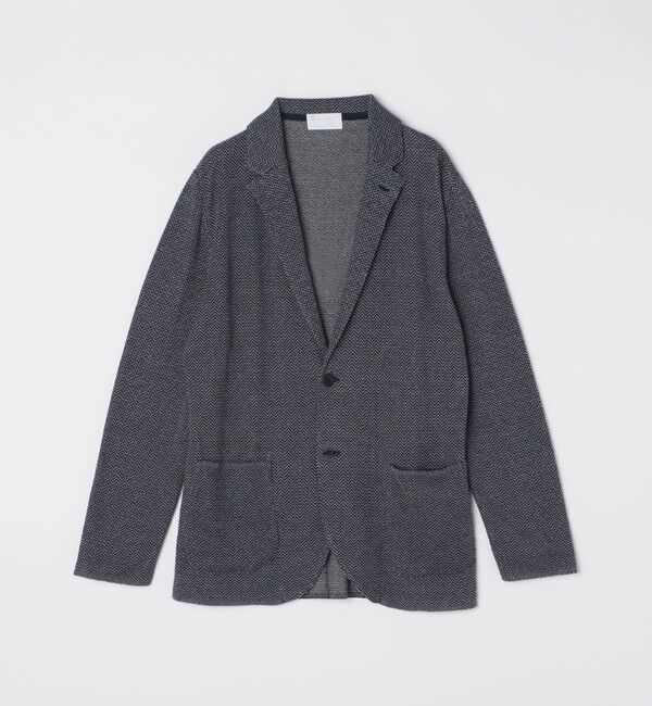 SHIPS「【SHIPS別注】FLY3: コットン/リネン ヘリンボーン ニット ブレザー」|テーラードジャケット|