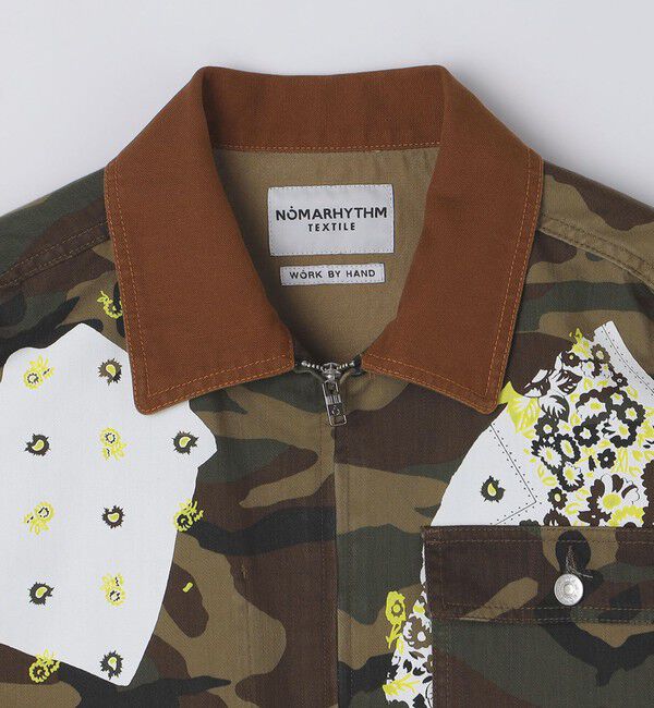 SHIPS「NOMARHYTHM TEXTILE: SIGN PRINT WORK JACKET」|ブルゾン・スタジャン|