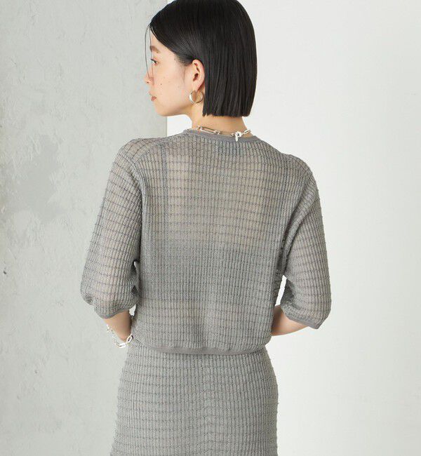 SHIPS for women「Wai＋:ジャカード シアー ジップ カーディガン」|カーディガン|