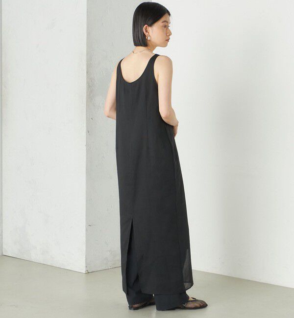 SHIPS for women「《予約》Wai＋:〈手洗い可能〉オーガンジー ノースリーブ 2WAY ワンピース」|ワンピース|