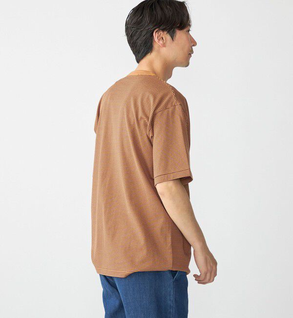 SHIPS「SHIPS: マイクロ ボーダー リンガー Tシャツ」|Tシャツ・カットソー|