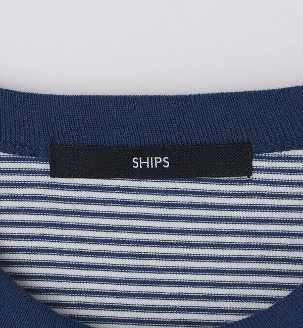 SHIPS「SHIPS: マイクロ ボーダー リンガー Tシャツ」|Tシャツ・カットソー|