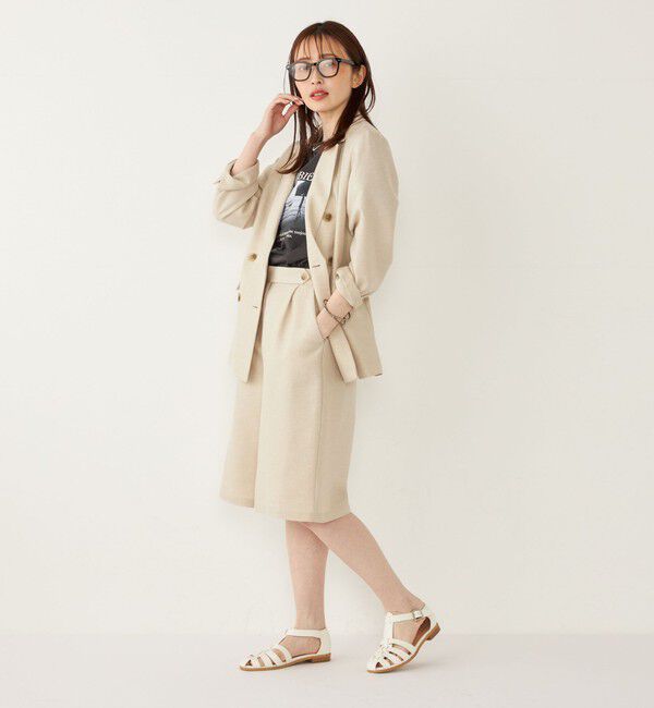 SHIPS Colors 「SHIPS Colors:〈手洗い可能〉リネン ミックス ラメ ダブル ジャケット」|テーラードジャケット|