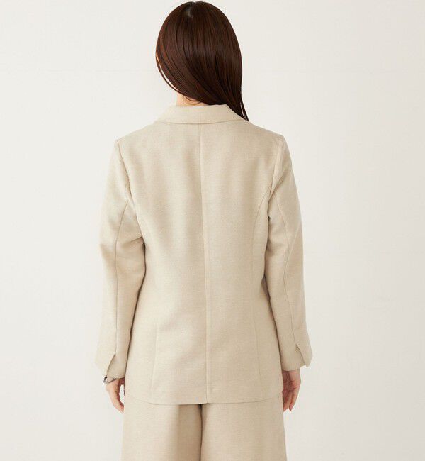 SHIPS Colors 「SHIPS Colors:〈手洗い可能〉リネン ミックス ラメ ダブル ジャケット」|テーラードジャケット|