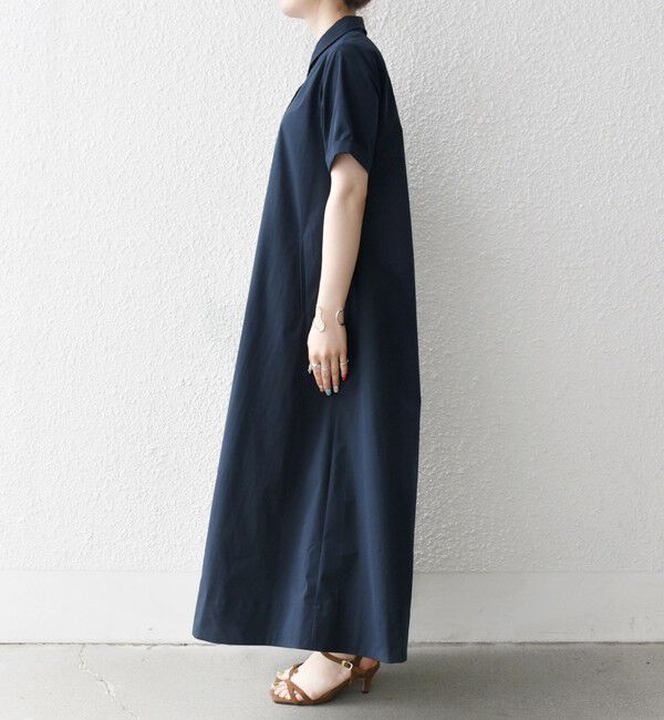 SHIPS any「SHIPS any:〈洗濯機可能〉タイプライター スキッパー フレア シャツ ワンピース」|ワンピース|