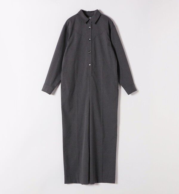 quaranciel「quaranciel:〈洗濯機可能〉レギュラーカラー ジャンプスーツ」|オールインワン|