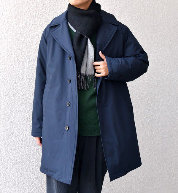 SHIPS any「SHIPS any:〈撥水/防風等〉多機能 ダウン クラシカル ミドル カーコート◇」|ダウン|ネイビー