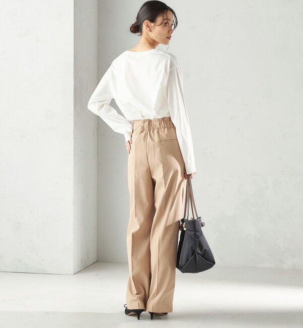 SHIPS for women「〈洗濯機可能〉オーガニックコットン ロング スリーブ TEE」|Tシャツ・カットソー|