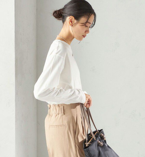 SHIPS for women「〈洗濯機可能〉オーガニックコットン ロング スリーブ TEE」|Tシャツ・カットソー|