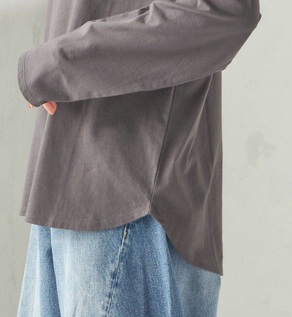 SHIPS for women「〈洗濯機可能〉オーガニックコットン ロング スリーブ TEE」|Tシャツ・カットソー|