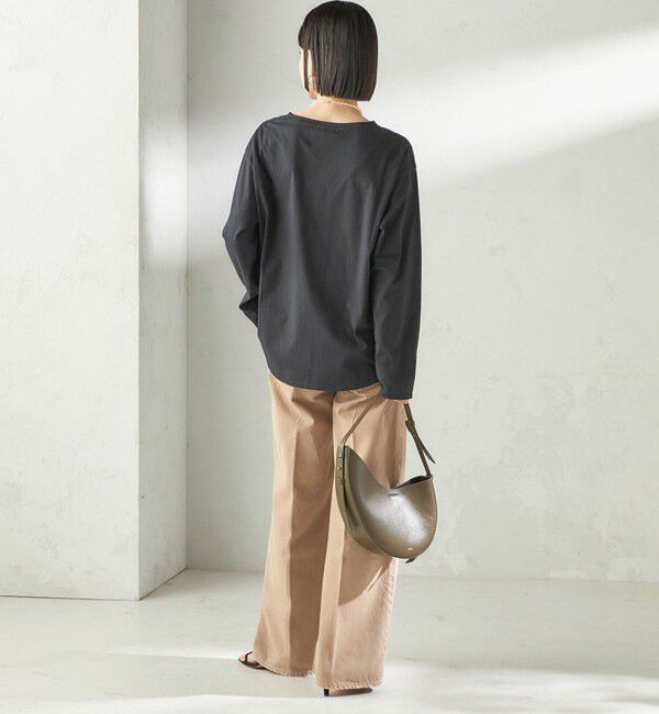 SHIPS for women「〈洗濯機可能〉オーガニックコットン ロング スリーブ TEE」|Tシャツ・カットソー|