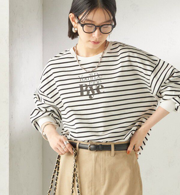 SHIPS for women「【SHIPS別注】81BRANCA: プリント ロングスリーブ TEE」|Tシャツ・カットソー|オフホワイト