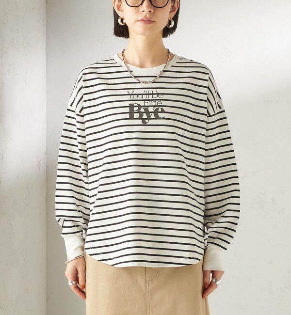 SHIPS for women「【SHIPS別注】81BRANCA: プリント ロングスリーブ TEE」|Tシャツ・カットソー|