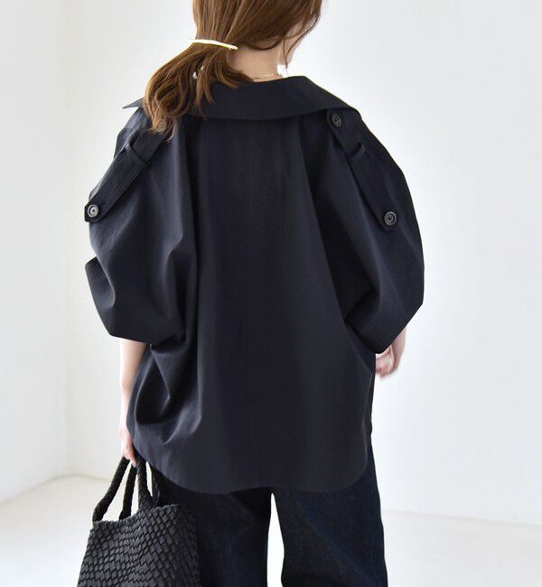 quaranciel「《一部追加予約》quaranciel: ドルマンスリーブ ショート トレンチ コート」|トレンチコート|