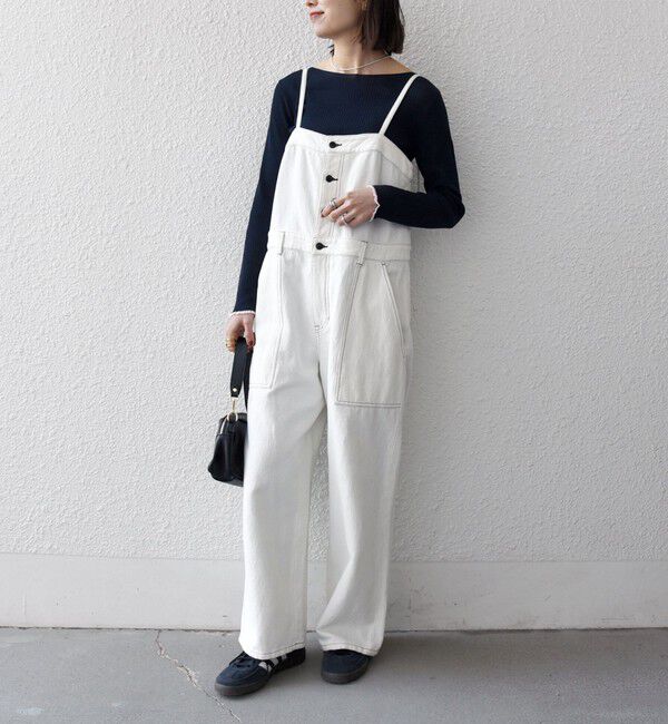 SHIPS any「《予約》SHIPS any:〈洗濯機可能〉カルゼ キャミ ワイド サロペット」|オールインワン|