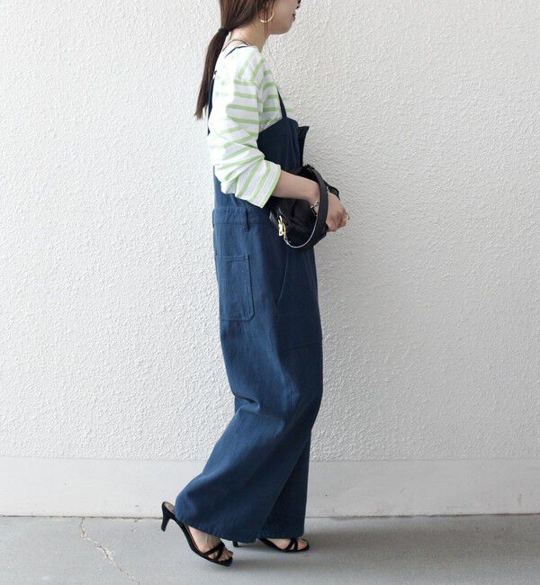 SHIPS any「《予約》SHIPS any:〈洗濯機可能〉カルゼ キャミ ワイド サロペット」|オールインワン|