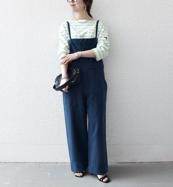 SHIPS any「《予約》SHIPS any:〈洗濯機可能〉カルゼ キャミ ワイド サロペット」|オールインワン|