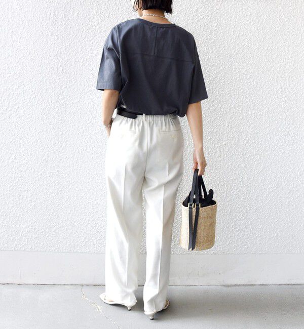 SHIPS for women「《予約》【SHIPS別注】81BRANCA: 5分袖 ロゴ TEE」|Tシャツ・カットソー|