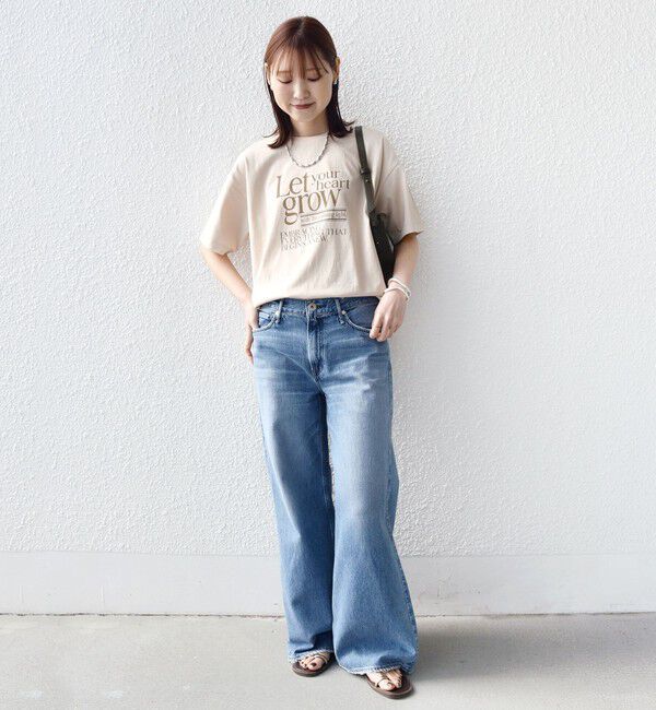 SHIPS for women「《予約》【SHIPS別注】81BRANCA: 5分袖 ロゴ TEE」|Tシャツ・カットソー|