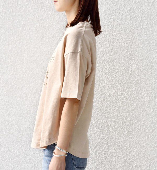 SHIPS for women「《予約》【SHIPS別注】81BRANCA: 5分袖 ロゴ TEE」|Tシャツ・カットソー|