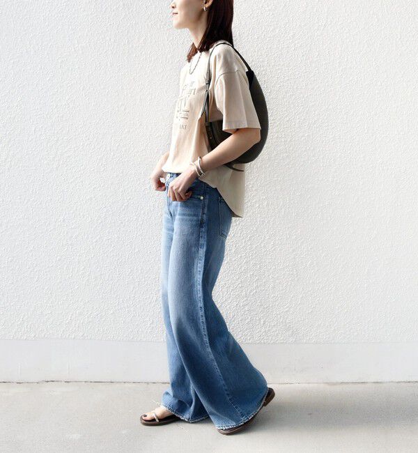 SHIPS for women「《予約》【SHIPS別注】81BRANCA: 5分袖 ロゴ TEE」|Tシャツ・カットソー|