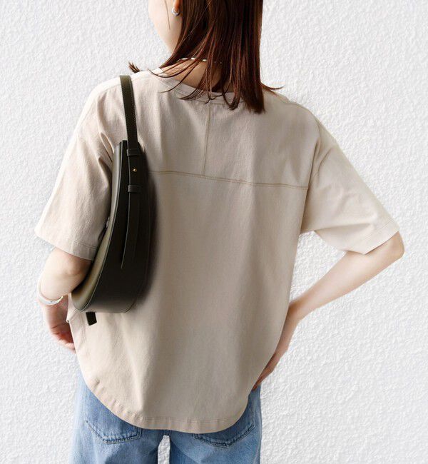 SHIPS for women「《予約》【SHIPS別注】81BRANCA: 5分袖 ロゴ TEE」|Tシャツ・カットソー|