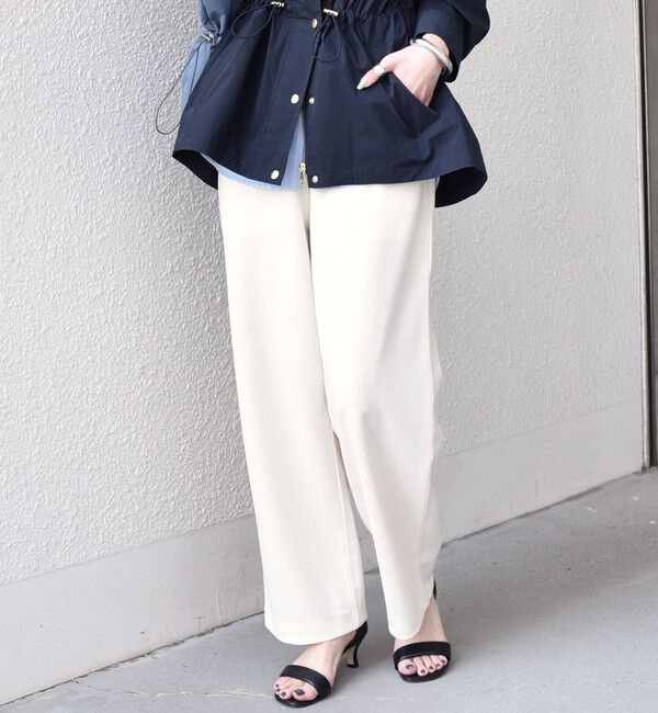 SHIPS Colors 「SHIPS Colors:〈手洗い可能〉カット ジョーゼット イージーパンツ（セットアップ対応可能）」|その他|オフホワイト