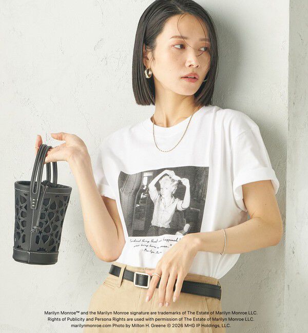 SHIPS for women「《予約》【SHIPS別注】Marilyn Monroe / フォト TEE」|Tシャツ・カットソー|ホワイト