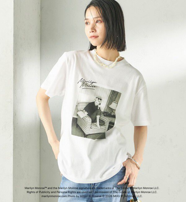 SHIPS for women「《予約》【SHIPS別注】Marilyn Monroe / フォト TEE」|Tシャツ・カットソー|