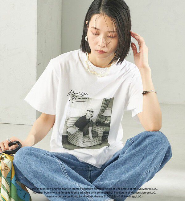 SHIPS for women「《予約》【SHIPS別注】Marilyn Monroe / フォト TEE」|Tシャツ・カットソー|