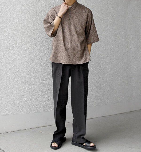 SHIPS any「SHIPS any:〈洗濯機可能〉FUTURE LINEN CANVAS リネンライク スキッパー プルオーバーシャツ◆」|シャツ・ブラウス|