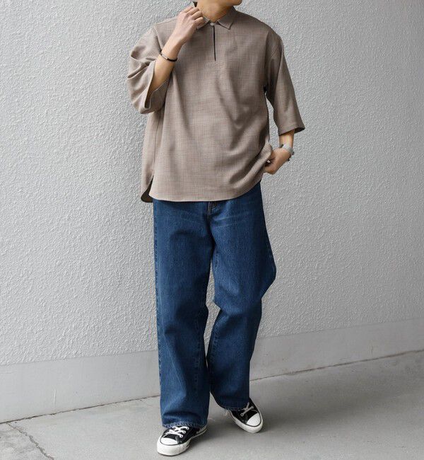 SHIPS any「SHIPS any:〈洗濯機可能〉FUTURE LINEN CANVAS リネンライク スキッパー プルオーバーシャツ◆」|シャツ・ブラウス|